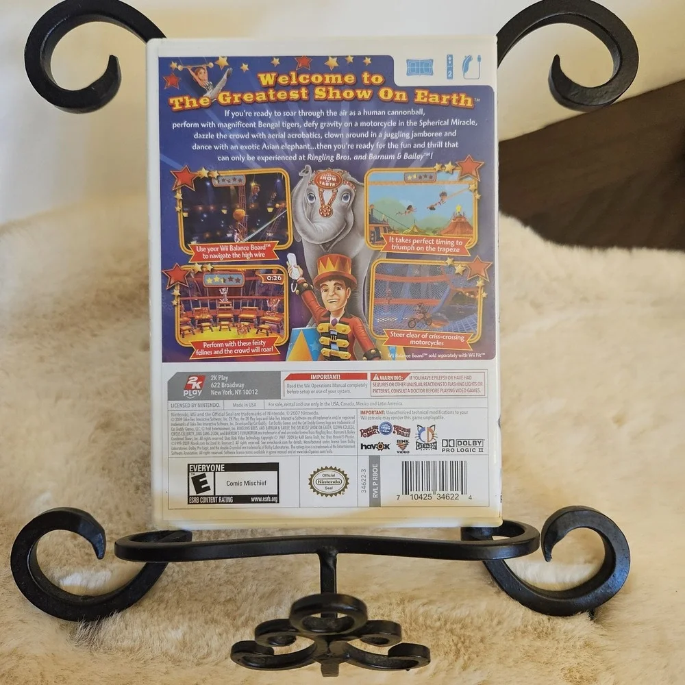 Ringling Bros Barnum & Bailey Circus Nintendo Wii 2009 CIB Complete - Tested